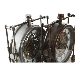 Stolné hodiny Home ESPRIT Złoty Srebrzysty Vintage (2 Sztuk)