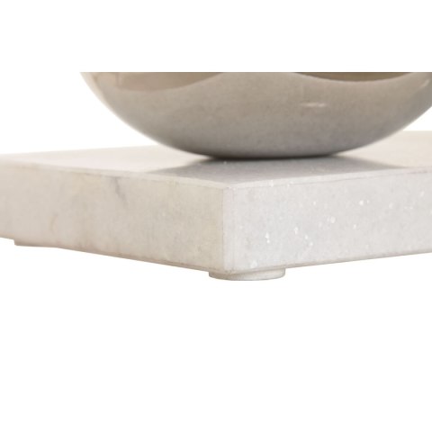 Świeczniki Home ESPRIT Biały Srebrzysty Szkło Marmur 40 x 13 x 22 cm