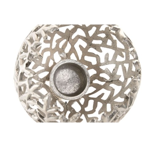Świeczniki Home ESPRIT Srebrzysty Aluminium 20 x 20 x 18 cm