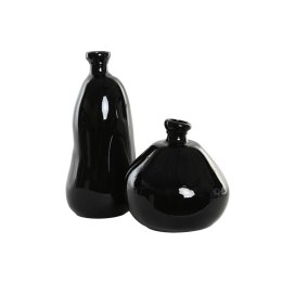 Wazon Home ESPRIT Czarny Szkło z recyklingu 22 x 22 x 51 cm