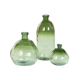 Wazon Home ESPRIT Kolor Zielony Szkło z recyklingu 34 x 34 x 73 cm