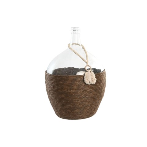 Wazon Home ESPRIT Przezroczysty Ceimnobrązowy Szkło Kolonialny 37 x 37 x 55 cm