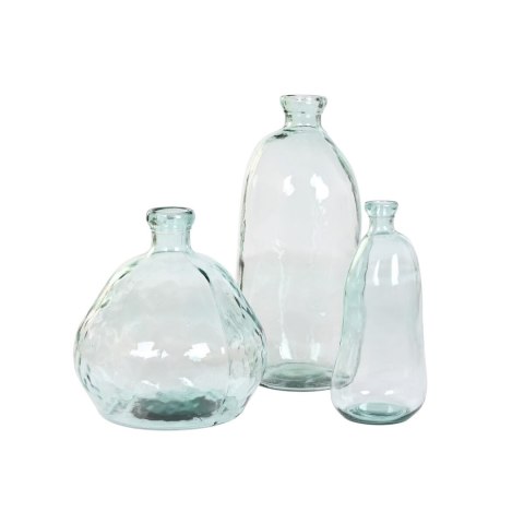Wazon Home ESPRIT Przezroczysty Szkło z recyklingu 34 x 34 x 73 cm