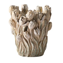Wazon Home ESPRIT Szary Cement Tulipan 21 x 21 x 23 cm