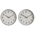 Zegar Ścienny Home ESPRIT Biały Brązowy Naturalny PVC 30 x 4 x 30 cm (2 Sztuk)