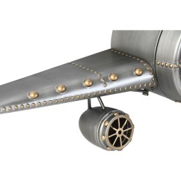 Zegar Ścienny Home ESPRIT Złoty Srebrzysty Metal Samolot Vintage 143 x 20 x 46 cm