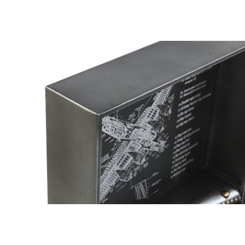 Zegar Ścienny Home ESPRIT Złoty Srebrzysty Metal Samolot Vintage 175 x 21 x 64 cm