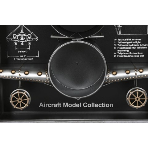 Zegar Ścienny Home ESPRIT Złoty Srebrzysty Metal Samolot Vintage 175 x 21 x 64 cm