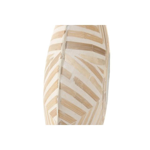 Zestaw 2 Wazony Home ESPRIT Biały Brązowy Żywica Bambus Naturalny Tropikalny 47 X 13 X 52 CM (2 Części)
