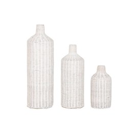 Zestaw 3 Wazony Home ESPRIT Metal Naturalny 25 x 25 x 80 cm (3 Części)
