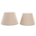 Abażur do Lamp Home ESPRIT Beżowy Płótno Metal 40 x 40 x 25 cm (2 Sztuk)