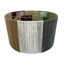 Abażur do Lamp Home ESPRIT Wielokolorowy Metal Włókno Naturalny Miejska 52 x 52 x 31 cm (3 Części)