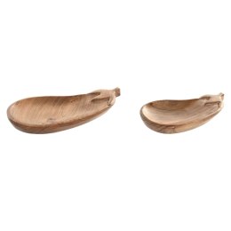 Dekoracja na Stół Home ESPRIT Brązowy Drewno akacjowe 28 X 14 X 2,5 CM (2 Sztuk)
