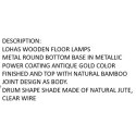 Lampa Stojąca Home ESPRIT Brązowy 220 V 40 x 40 x 150 cm