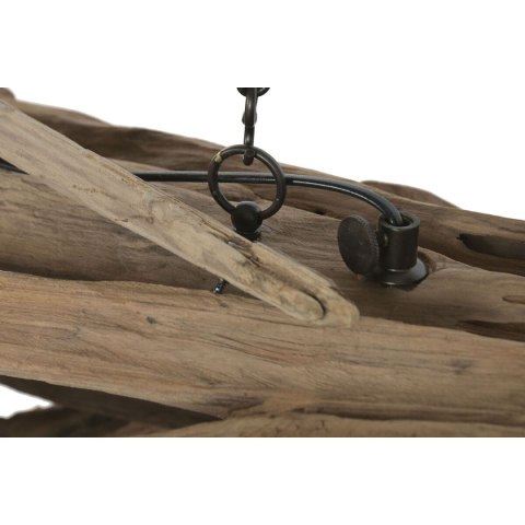 Lampa Sufitowa Home ESPRIT Czarny Naturalny Drewno Żelazo drewno tekowe 50 W