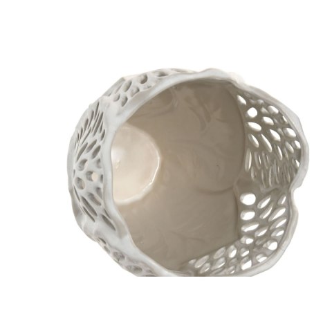 Wazon Home ESPRIT Biały Ceramika Liść roślin 23 x 23 x 36 cm