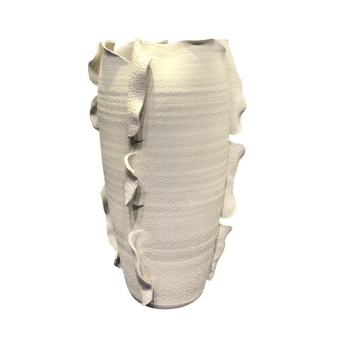 Wazon Home ESPRIT Biały Ceramika Styl rzemieślniczy Nowoczesny 27 x 27 x 47 cm