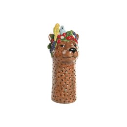 Wazon Home ESPRIT Brązowy Ceramika Tropikalny 16 x 16 x 38 cm