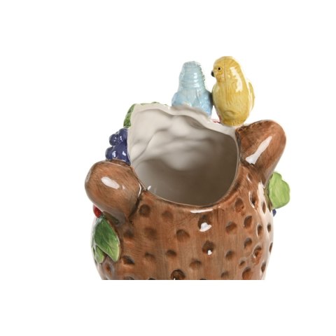 Wazon Home ESPRIT Brązowy Ceramika Tropikalny 16 x 16 x 38 cm
