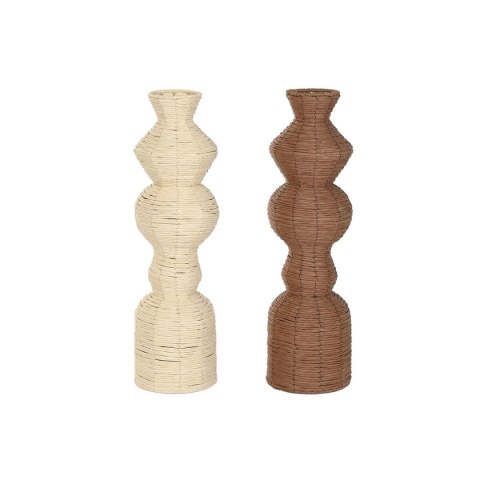 Wazon Home ESPRIT Brązowy Naturalny Miejska 20 x 20 x 70 cm (2 Sztuk)