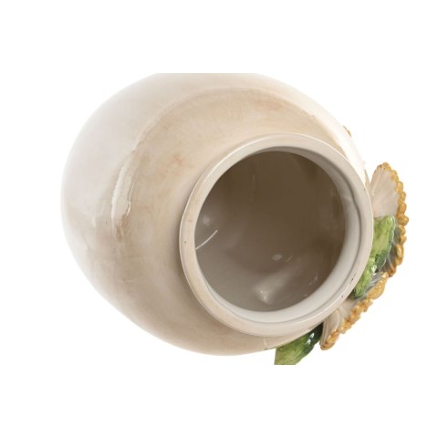 Wazon Home ESPRIT Żółty Beżowy Ceramika Shabby Chic 26 x 26 x 34 cm