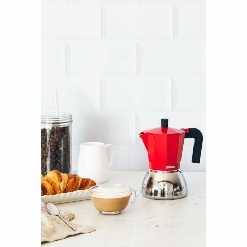 Włoska Kafeterka Monix INOX RED 6T Czerwony 6 Kubki