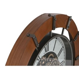 Zegar Ścienny Home ESPRIT Biały Naturalny Metal drewno sosnowe Vintage 86 X 9,5 X 86 CM