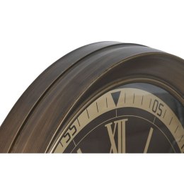 Zegar Ścienny Home ESPRIT Złoty Kasztanowy Szkło Żelazo Glam 100 x 14 x 100 cm