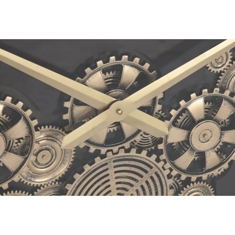 Zegar Ścienny Home ESPRIT Złoty Kasztanowy Szkło Żelazo Glam 100 x 14 x 100 cm