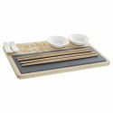 Zestaw do Sushi DKD Home Decor PC-186227 Biały Czarny Naturalny Bambus Deska Nowoczesny Orientalny 28,5 x 18,5 x 2,6 cm (9 Częśc