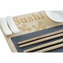 Zestaw do Sushi DKD Home Decor PC-186227 Biały Czarny Naturalny Bambus Deska Nowoczesny Orientalny 28,5 x 18,5 x 2,6 cm (9 Częśc