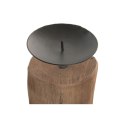 Zestaw świeczników Home ESPRIT Brązowy Czarny Naturalny Żelazo drewno tekowe 8 x 8 x 30 cm (3 Sztuk)