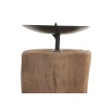 Zestaw świeczników Home ESPRIT Brązowy Czarny Naturalny Żelazo drewno tekowe 8 x 8 x 30 cm (3 Sztuk)