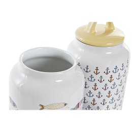 Łódź DKD Home Decor Biały Wielokolorowy Kamionka Śródziemnomorski (2 Sztuk)