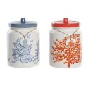 Łódź DKD Home Decor Niebieski Koral Fuksja Biały Dolomite (2 Sztuk) (15 x 15 x 22 cm)