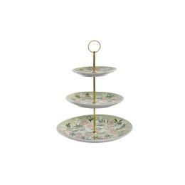 Miska na Owoce DKD Home Decor Kolor Zielony Beżowy Metal Porcelana Tradycyjny 27 x 27 x 34 cm