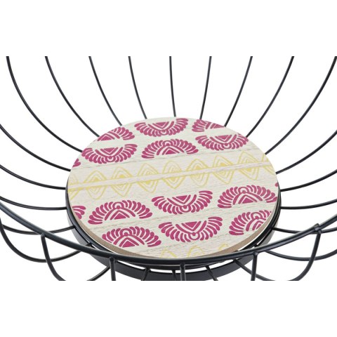 Miska na Owoce DKD Home Decor Niebieski Turkusowy Metal Drewno MDF 28 x 28 x 11 cm (2 Sztuk)