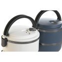 Pojemnik na Lunch DKD Home Decor Niebieski Biały Ciemny szary Stal nierdzewna polipropylen 1,5 L (2 Sztuk)