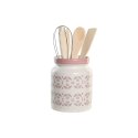 Pojemnik na przybory kuchenne DKD Home Decor Metal Dolomite Drewno MDF 12 x 12 x 22 cm