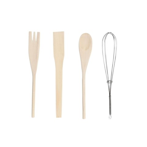 Pojemnik na przybory kuchenne DKD Home Decor Metal Dolomite Drewno MDF 12 x 12 x 25 cm (3 Sztuk)