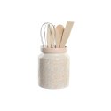 Pojemnik na przybory kuchenne DKD Home Decor Metal Dolomite Drewno MDF 12 x 12 x 25 cm