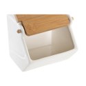 Solniczka z pokrywką DKD Home Decor 12,5 x 14 x 12 cm Naturalny Porcelana Biały