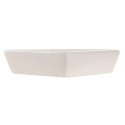 Tacka do przekąsek DKD Home Decor 21,5 x 21,5 x 1 cm Beżowy Biały Kamionka Tradycyjny