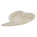 Tacka do przekąsek DKD Home Decor Jasnobrązowy Naturalny Serce Tropikalny 35 x 24 x 4 cm