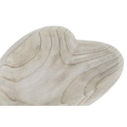 Tacka do przekąsek DKD Home Decor Jasnobrązowy Naturalny Serce Tropikalny 35 x 24 x 4 cm