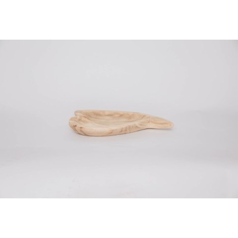 Tacka do przekąsek DKD Home Decor Jasnobrązowy Naturalny Serce Tropikalny 35 x 24 x 4 cm