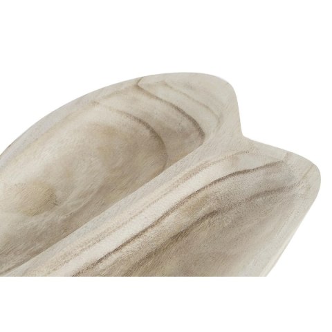Tacka do przekąsek DKD Home Decor Jasnobrązowy Naturalny Tropikalny 38 x 21 x 5 cm 30 x 21 x 5 cm