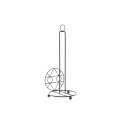 Uchwyt na papier kuchenny DKD Home Decor Czarny Metal 15,5 x 15,5 x 39,5 cm