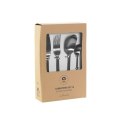 Zastawa stołowa DKD Home Decor Złoty Srebrzysty Stal nierdzewna 16 Części 6 x 2 x 22,8 cm
