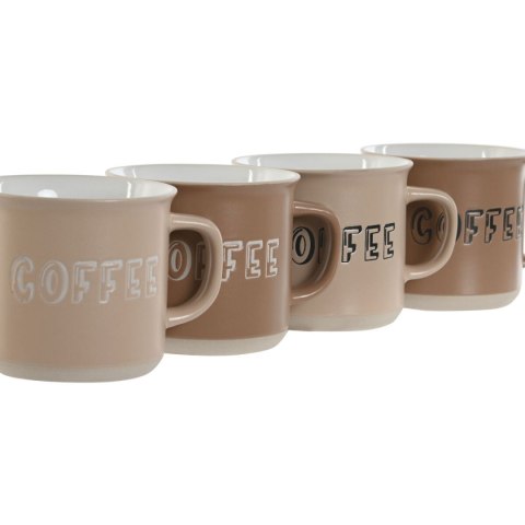Zestaw 4 kubeczków Home ESPRIT Brązowy Kamionka 285 ml 9 x 7 x 8 cm